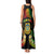 Personalised Tuvalu Independence Day Tank Maxi Dress Polynesian Tattoo and Plumeria Reggae Color