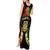 Personalised Tuvalu Independence Day Tank Maxi Dress Polynesian Tattoo and Plumeria Reggae Color