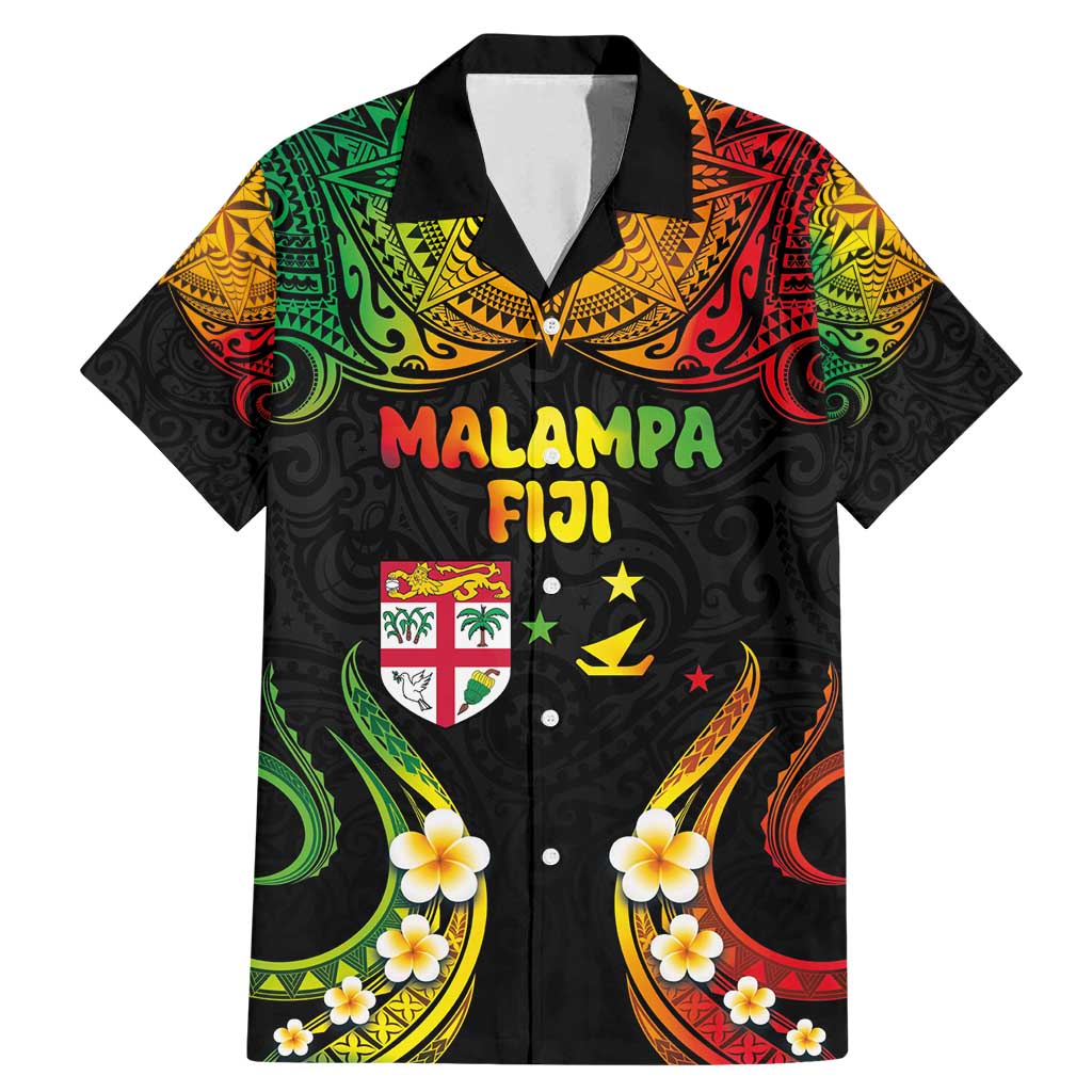 Personalised Malampa Fiji Day Family Matching Mermaid Dress and Hawaiian Shirt Polynesian Tattoo and Plumeria Reggae Color