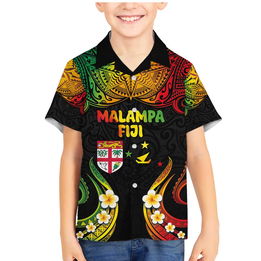 Personalised Malampa Fiji Day Family Matching Mermaid Dress and Hawaiian Shirt Polynesian Tattoo and Plumeria Reggae Color