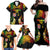 Personalised Malampa Fiji Day Family Matching Off Shoulder Maxi Dress and Hawaiian Shirt Polynesian Tattoo and Plumeria Reggae Color