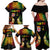 Personalised Malampa Fiji Day Family Matching Off Shoulder Maxi Dress and Hawaiian Shirt Polynesian Tattoo and Plumeria Reggae Color