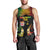 Personalised Malampa Fiji Day Men Tank Top Polynesian Tattoo and Plumeria Reggae Color