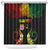 Personalised Malampa Fiji Day Shower Curtain Polynesian Tattoo and Plumeria Reggae Color