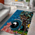 Fiji and Australia Kangaroos Area Rug Indigenous Aboriginal and Fijian Masi Tribal Tattoo