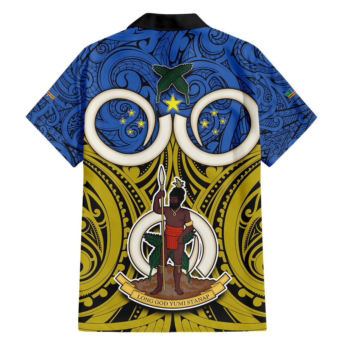 Vanuatu Tafea Province Family Matching Off Shoulder Long Sleeve Dress and Hawaiian Shirt Pig Tusk Mix Maori Pattern and Namele Leaf LT03 - Polynesian Pride
