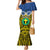 Personalised Vanuatu Tafea Province Mermaid Dress Pig Tusk Mix Maori Pattern and Namele Leaf LT03 Women Blue - Polynesian Pride