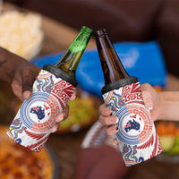 Tongan and Australian Culture Together 4 in 1 Can Cooler Tumbler Ngatu Art Tribal Aboriginal Tattoo Pattern - Polynesian Pride