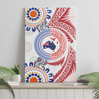 Tongan and Australian Culture Together Canvas Wall Art Ngatu Art Tribal Aboriginal Tattoo Pattern LT03 - Polynesian Pride