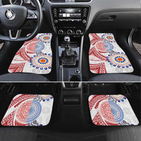 Tongan and Australian Culture Together Car Mats Ngatu Art Tribal Aboriginal Tattoo Pattern - Polynesian Pride