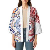 Tongan and Australian Culture Together Kimono Ngatu Art Tribal Aboriginal Tattoo Pattern - Polynesian Pride