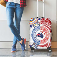 Tongan and Australian Culture Together Luggage Cover Ngatu Art Tribal Aboriginal Tattoo Pattern LT03 - Polynesian Pride