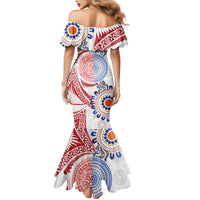 Tongan and Australian Culture Together Mermaid Dress Ngatu Art Tribal Aboriginal Tattoo Pattern - Polynesian Pride