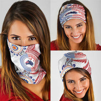 Tongan and Australian Culture Together Neck Gaiter Ngatu Art Tribal Aboriginal Tattoo Pattern LT03 - Polynesian Pride