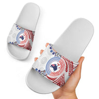 Tongan and Australian Culture Together Slide Sandals Ngatu Art Tribal Aboriginal Tattoo Pattern LT03 - Polynesian Pride
