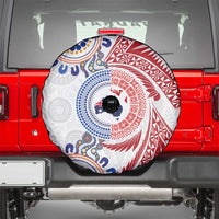 Tongan and Australian Culture Together Spare Tire Cover Ngatu Art Tribal Aboriginal Tattoo Pattern LT03 - Polynesian Pride