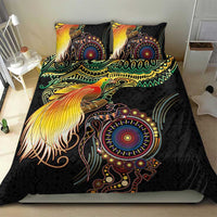 Papua New Guinea and Australia Together Bedding Set Bird of Paradise and Kangaroo Melanesian Aboriginal Motifs LT03 - Polynesian Pride
