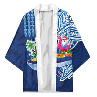 Hawaiian Mele Kalikimaka Kimono Funny Santa on Whale Island with Kakau Tattoos - Polynesian Pride