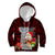 Custom Guam Christmas Kid Hoodie Santa Gift Latte Stone and Sea Turle Mix Hibiscus Chamorro Red Style LT03