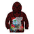 Custom Guam Christmas Kid Hoodie Santa Gift Latte Stone and Sea Turle Mix Hibiscus Chamorro Red Style LT03