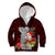 Custom Guam Christmas Kid Hoodie Santa Gift Latte Stone and Sea Turle Mix Hibiscus Chamorro Red Style LT03