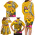 Niue Waitangi Family Matching Long Sleeve Bodycon Dress and Hawaiian Shirt Tropical Flower Tapa Pattern LT03 - Polynesian Pride