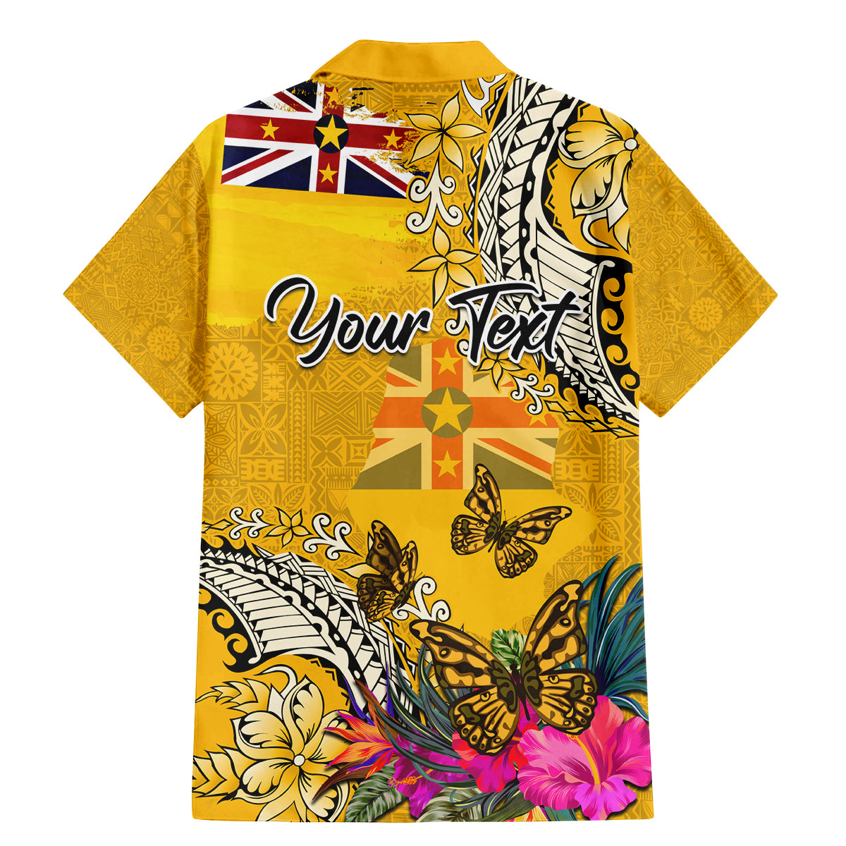 Niue Waitangi Family Matching Mermaid Dress and Hawaiian Shirt Tropical Flower Tapa Pattern LT03 - Polynesian Pride