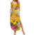 Niue Waitangi Family Matching Summer Maxi Dress and Hawaiian Shirt Tropical Flower Tapa Pattern LT03 Mom's Dress Yellow - Polynesian Pride