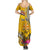 Niue Waitangi Family Matching Summer Maxi Dress and Hawaiian Shirt Tropical Flower Tapa Pattern LT03 - Polynesian Pride