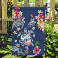 Hawaiian Turtles and Tropical Plants Garden Flag Blue Watercolor LT03 Garden Flag Blue - Polynesian Pride