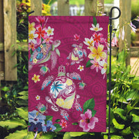 Hawaiian Turtles and Tropical Plants Garden Flag Pink Watercolor LT03 Garden Flag Pink - Polynesian Pride