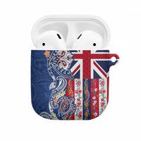 Hawaiian Manta Ray and Turtle Tribal Tattoo AirPods Case With Hawaii Flag and Flowers LT03 Multicolor - Polynesian Pride