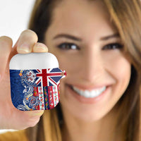 Hawaiian Manta Ray and Turtle Tribal Tattoo AirPods Case With Hawaii Flag and Flowers LT03 - Polynesian Pride
