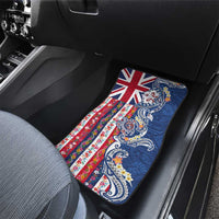 Hawaiian Manta Ray and Turtle Tribal Tattoo Car Mats With Hawaii Flag and Flowers LT03 - Polynesian Pride