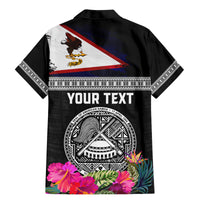 Personalized American Samoa Flag Day Family Matching Mermaid Dress and Hawaiian Shirt Tanoa and Fue mix Hibiscus Flower Polynesian Pattern