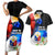 Philippines Independence Day Couples Matching Short Sleeve Bodycon Dress and Hawaiian Shirt Philippines Eagle and Sampaguita Jasmine Yakan Tribal