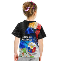 Philippines Independence Day Kid T Shirt Philippines Eagle and Sampaguita Jasmine Yakan Tribal