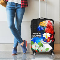 Philippines Independence Day Luggage Cover Philippines Eagle and Sampaguita Jasmine Yakan Tribal LT03 - Polynesian Pride