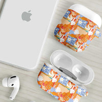 Hawaiian and Japanese Culture Together AirPods Case Palaka Japanese Art and Tropical Motif Tribal Patchwork LT03 - Polynesian Pride