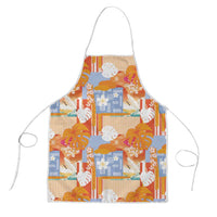 Hawaiian and Japanese Culture Together Apron Palaka Japanese Art and Tropical Motif Tribal Patchwork LT03 Multicolor - Polynesian Pride