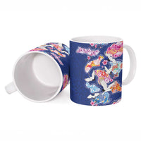 Hawaiian and Japanese Culture Together Ceramic Mug Hawaiian Archipelago Shape Sea Animals LT03 - Polynesian Pride