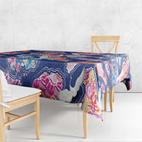 Hawaiian and Japanese Culture Together Tablecloth Hawaiian Archipelago Shape Sea Animals LT03 - Polynesian Pride
