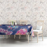 Hawaiian and Japanese Culture Together Tablecloth Hawaiian Archipelago Shape Sea Animals LT03 - Polynesian Pride
