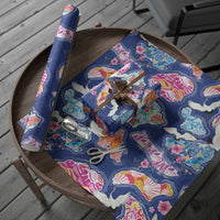 Hawaiian and Japanese Culture Together Wrapping Paper Hawaiian Archipelago Shape Sea Animals LT03 - Polynesian Pride