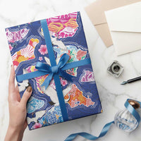 Hawaiian and Japanese Culture Together Wrapping Paper Hawaiian Archipelago Shape Sea Animals LT03 - Polynesian Pride