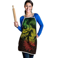New Zealand Sea Animals with Maori Tribal Tattoo Apron Shark Manta Ray with Silver Fern Reggae LT03 - Polynesian Pride
