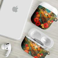 Hawaiian Turtles on Beach AirPods Case with Pineapple Tropical Plant and Lei LT03 - Polynesian Pride