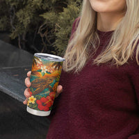 Hawaiian Turtles on Beach Tumbler Cup with Pineapple Tropical Plant and Lei LT03 - Polynesian Pride