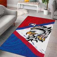 American Samoa Flag Day Area Rug Polynesian Art Geometric with Flag Brush Style LT03 - Polynesian Pride