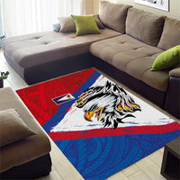 American Samoa Flag Day Area Rug Polynesian Art Geometric with Flag Brush Style LT03 - Polynesian Pride